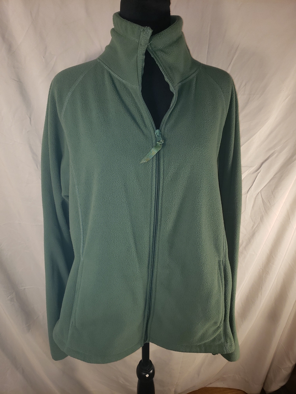 Men’s Full-Zip Fleece Jacket - Forest Green - XL